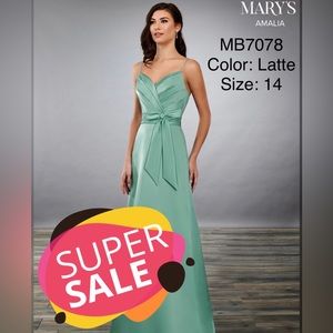 Mary’s Bridal Mother of Bride dress COLOR-LATTE SIZE: 14
